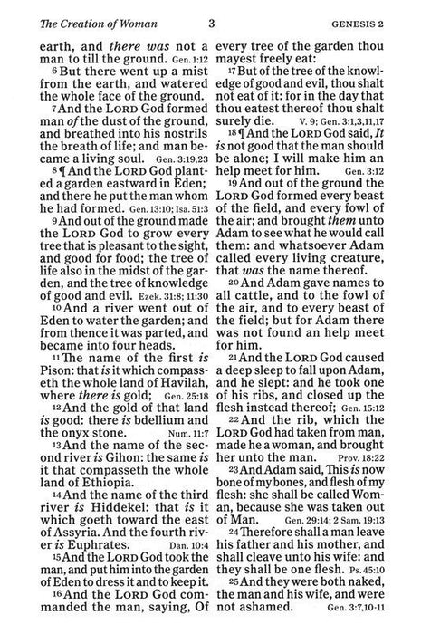 KJV Giant-Print Reference Bible--genuine leather, black (indexed)