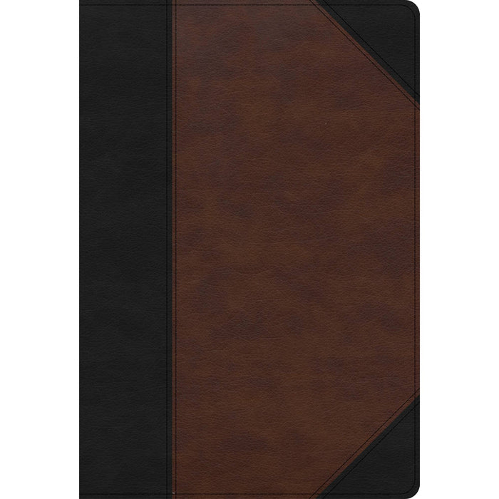 CSB Super Giant Print Reference Bible, Black/Brown LeatherTouch, Indexed