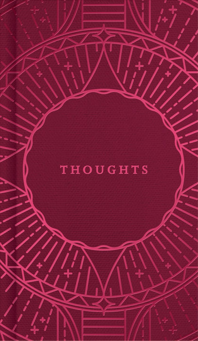 Red Geometric "Thoughts" Journal