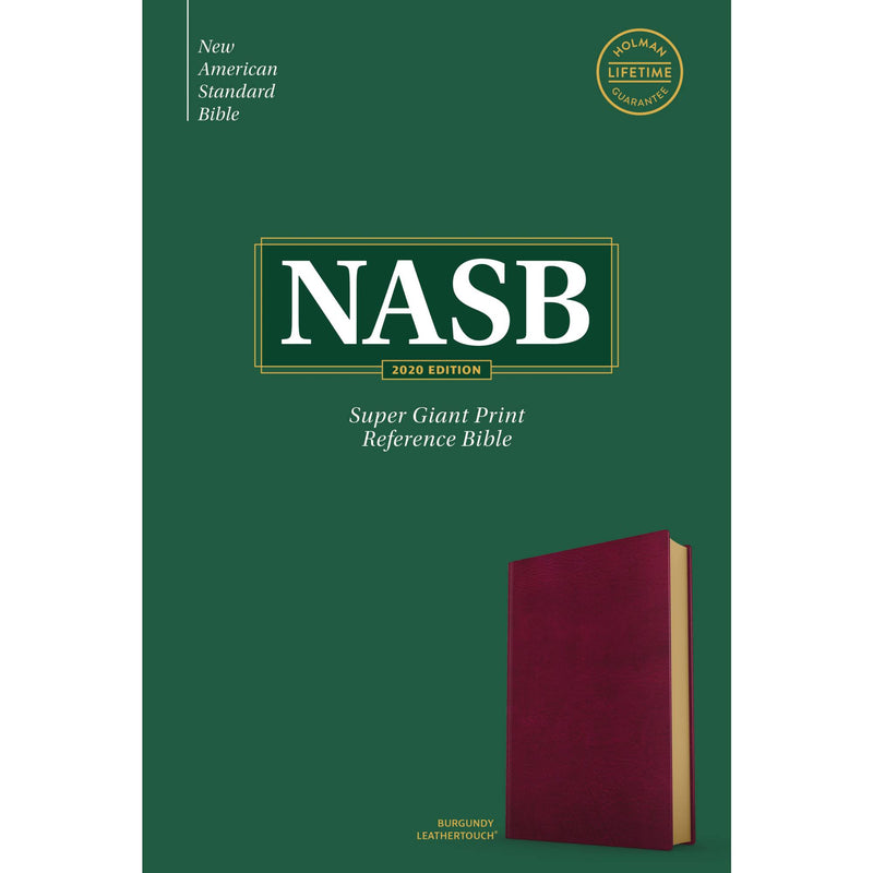 NASB Super Giant Print Reference Bible, Burgundy LeatherTouch