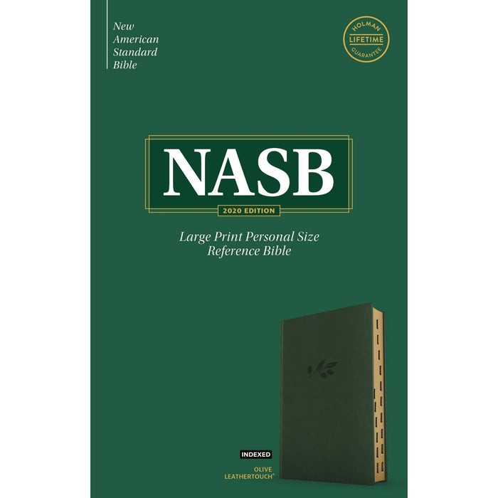 NASB Large Print Personal Size Reference Bible, Olive LeatherTouch, Indexed