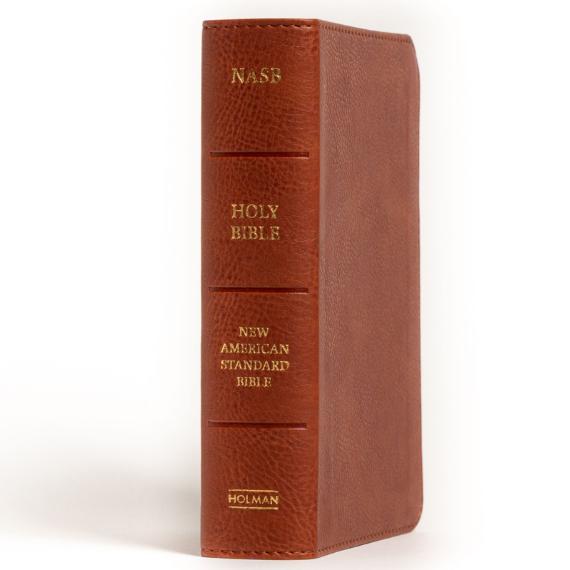 NASB Large Print Compact Reference Bible, Burnt Sienna Leathertouch