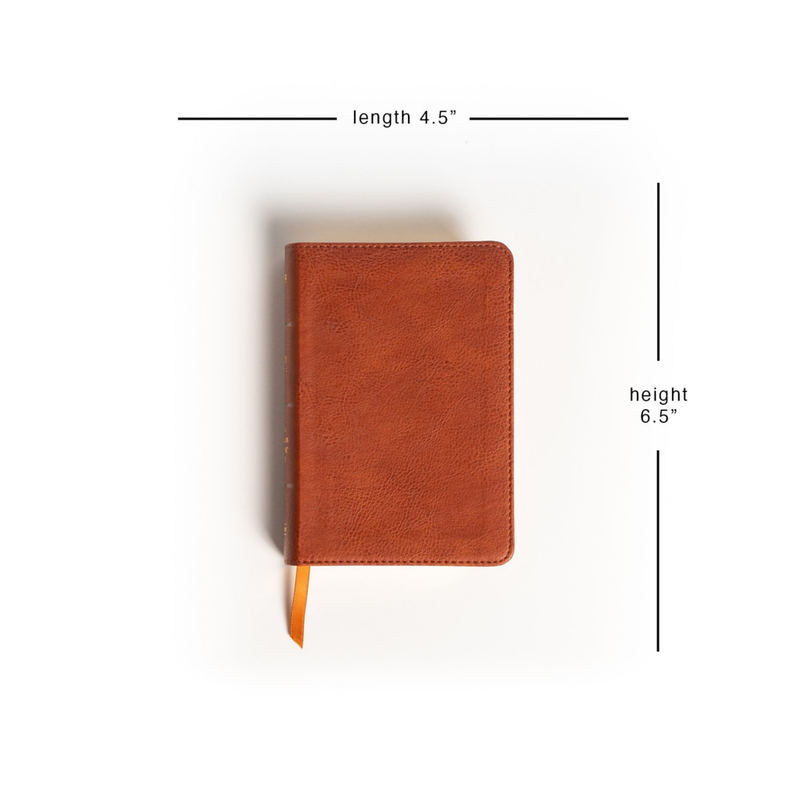 NASB Large Print Compact Reference Bible, Burnt Sienna Leathertouch