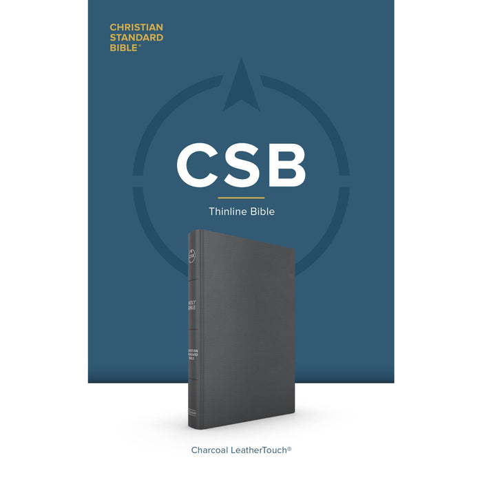 CSB Thinline Bible, Charcoal LeatherTouch