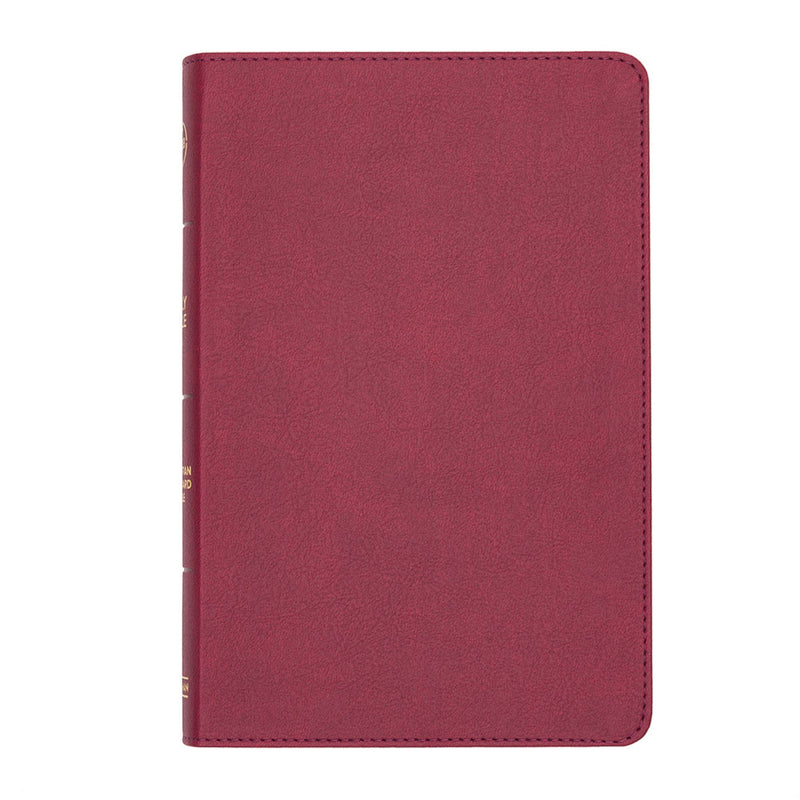 CSB Thinline Reference Bible, Cranberry LeatherTouch