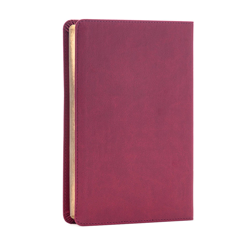 CSB Thinline Reference Bible, Cranberry LeatherTouch