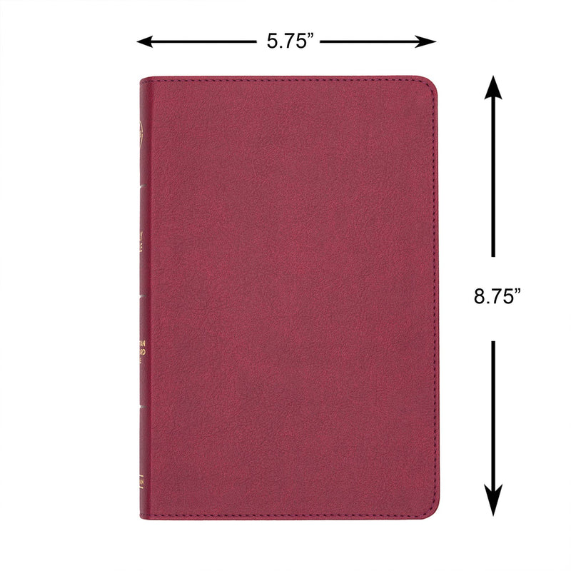 CSB Thinline Reference Bible, Cranberry LeatherTouch