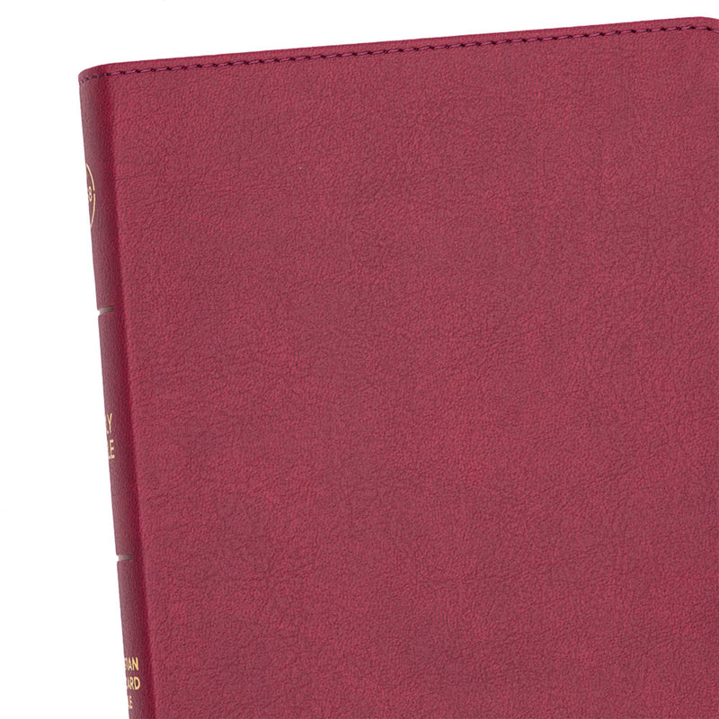 CSB Thinline Reference Bible, Cranberry LeatherTouch