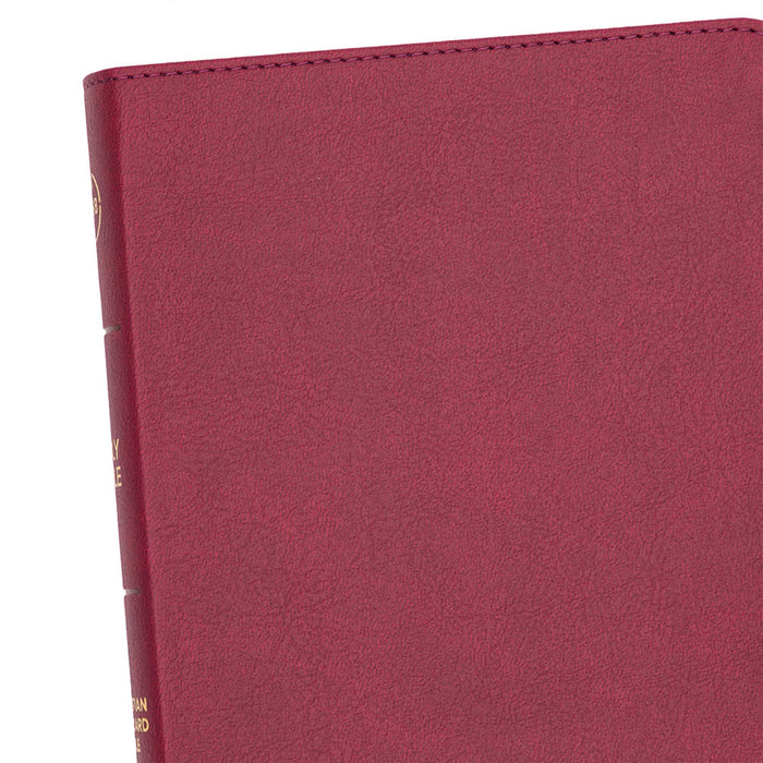 CSB Thinline Reference Bible, Cranberry LeatherTouch