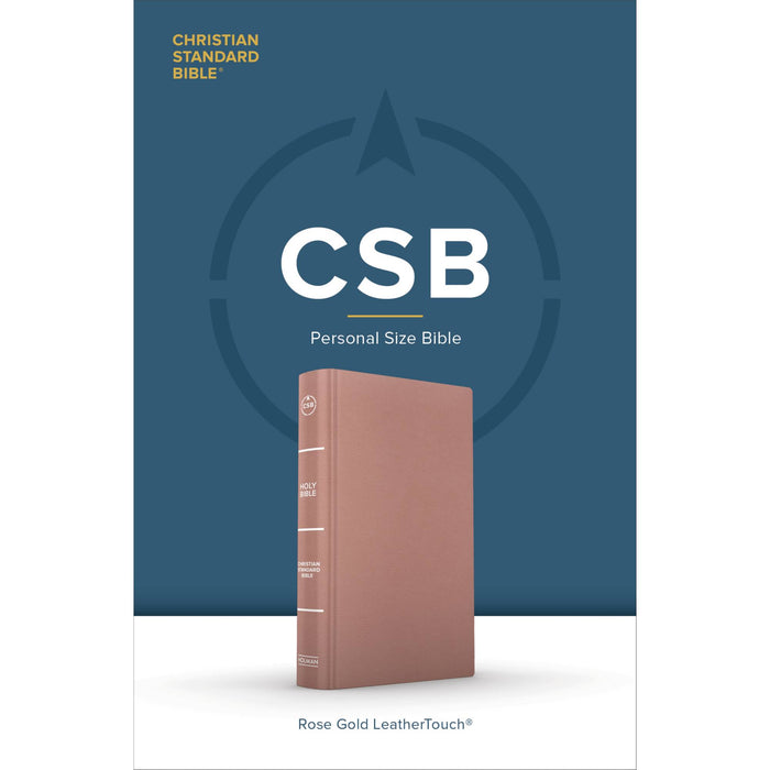 CSB Personal Size Bible, Rose Gold LeatherTouch