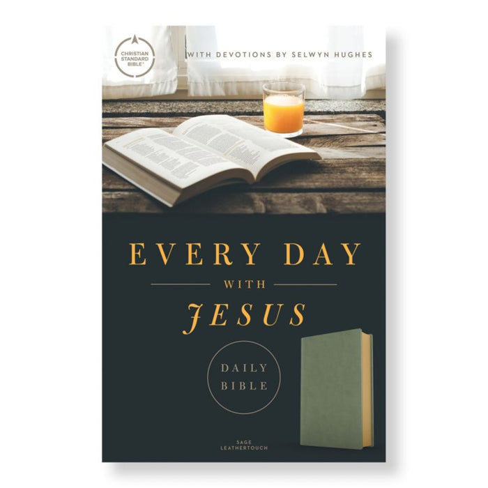 CSB Every Day with Jesus Daily Bible, Sage LeatherTouch