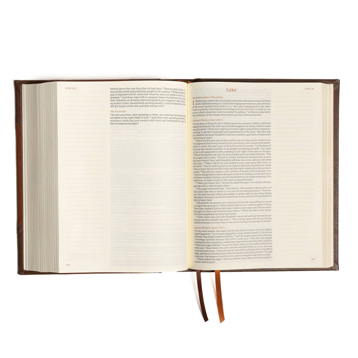 CSB Notetaking Bible, Large Print Edition, Brown/Tan LeatherTouch Over Board