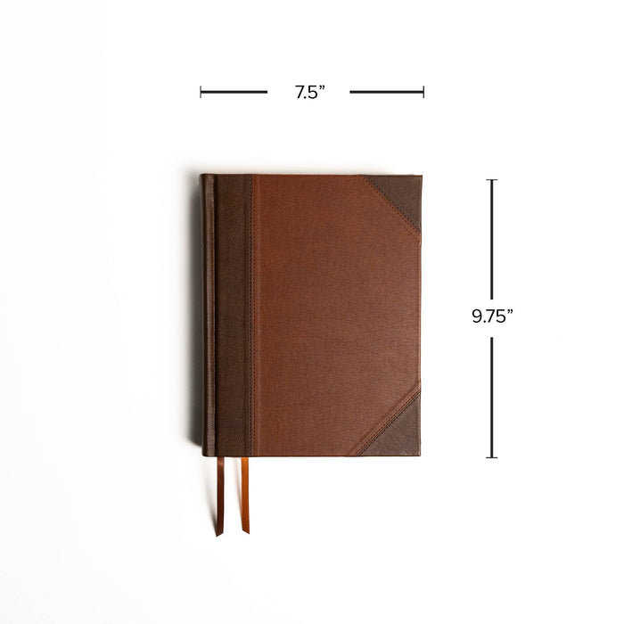 CSB Notetaking Bible, Large Print Edition, Brown/Tan LeatherTouch Over Board