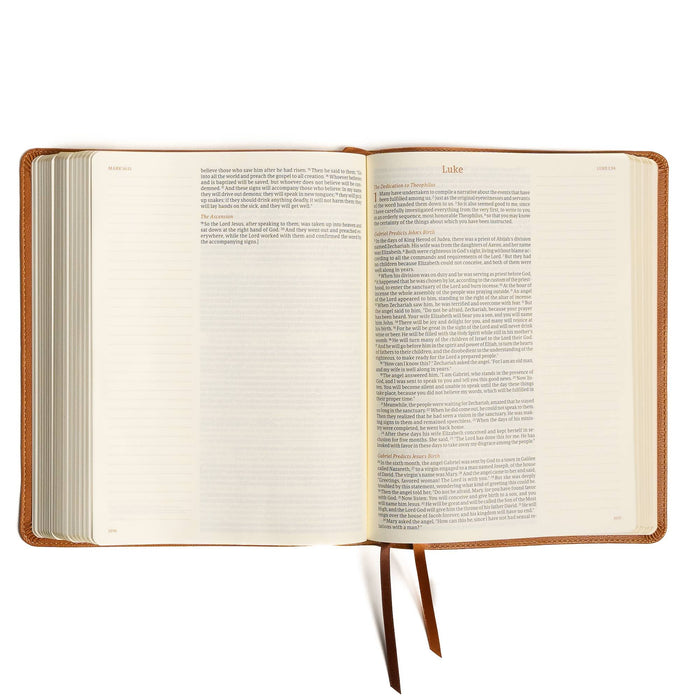 CSB Notetaking Bible, Large Print Edition, Camel LeatherTouch