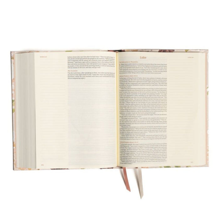 CSB Notetaking Bible, Large Print Hosanna Revival Edition, Blush Cloth Over Board