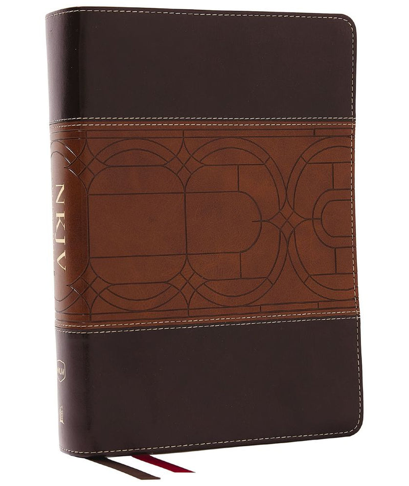 NKJV Study Bible, Leathersoft, Brown, Full-Color, Comfort Print