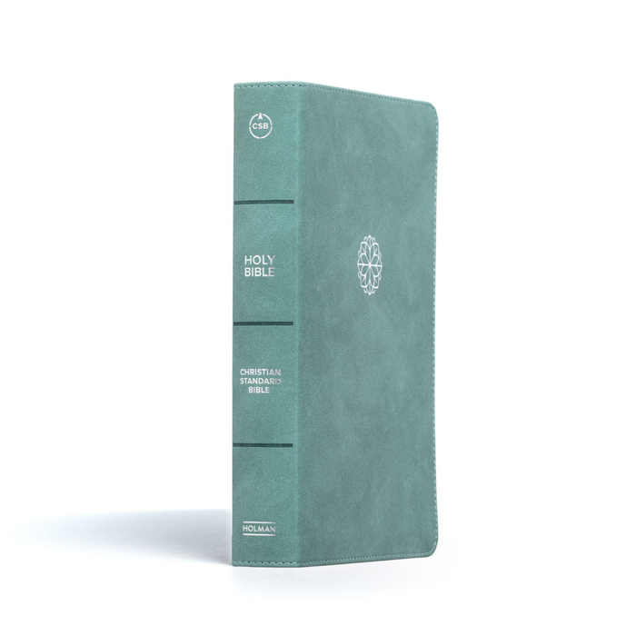 CSB Personal Size Giant Print Bible, Earthen Teal LeatherTouch