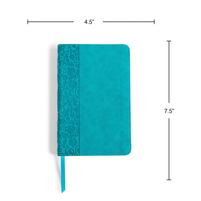 NASB Personal Size Bible, Teal LeatherTouch