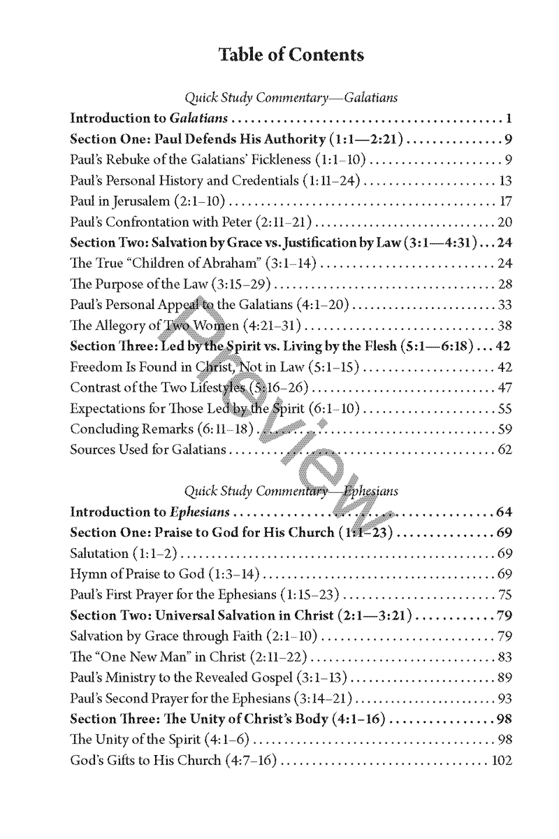 Galatians & Ephesians: Quick Study Commentary by Chad Sychtysz
