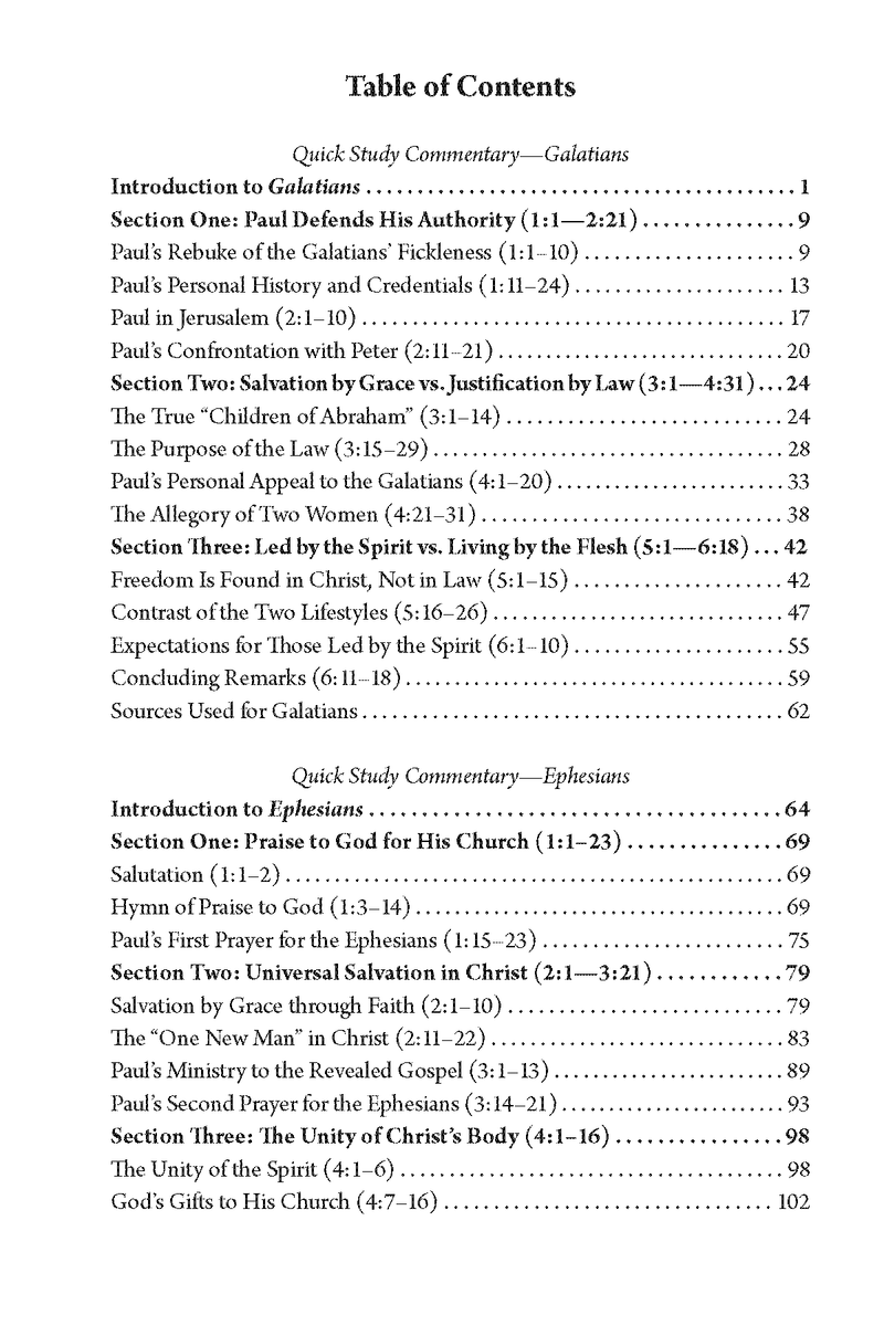 Galatians & Ephesians: Quick Study Commentary by Chad Sychtysz