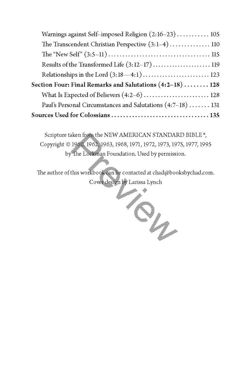Philippians / Colossians QuickStudy Commentary by Chad Sychtysz