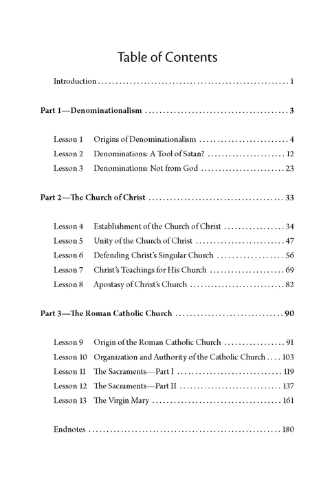 Denominations: From God or Man? Workbook - Volume 1