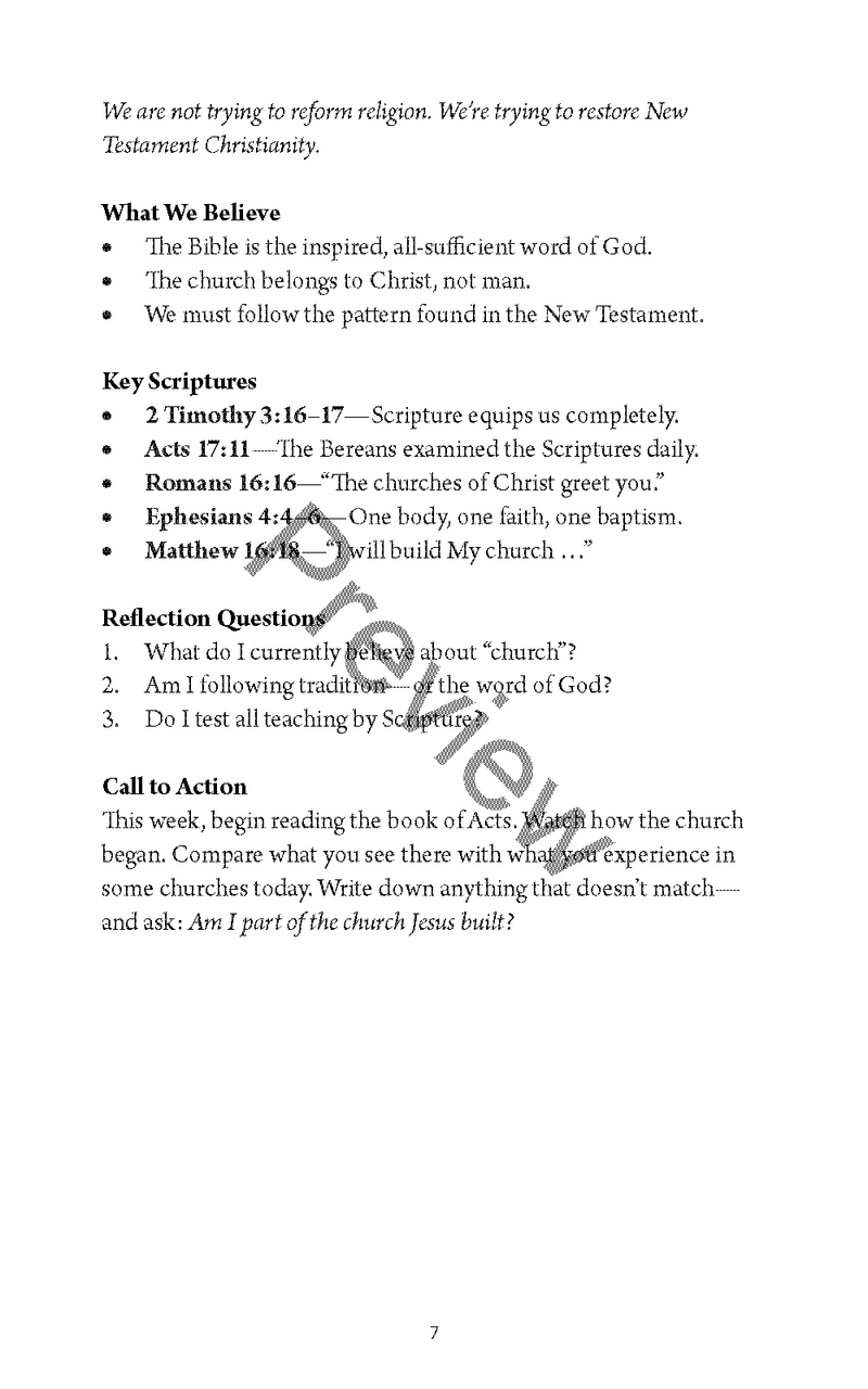 Getting to Know the Churches of Christ by Matthew Allen (Slightly Damaged or Worn)