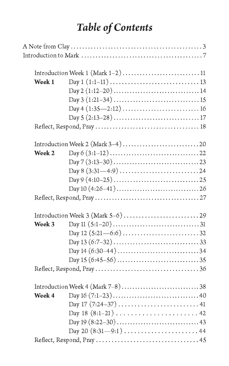 Forty Days with Jesus: Journal Through the Book of Mark