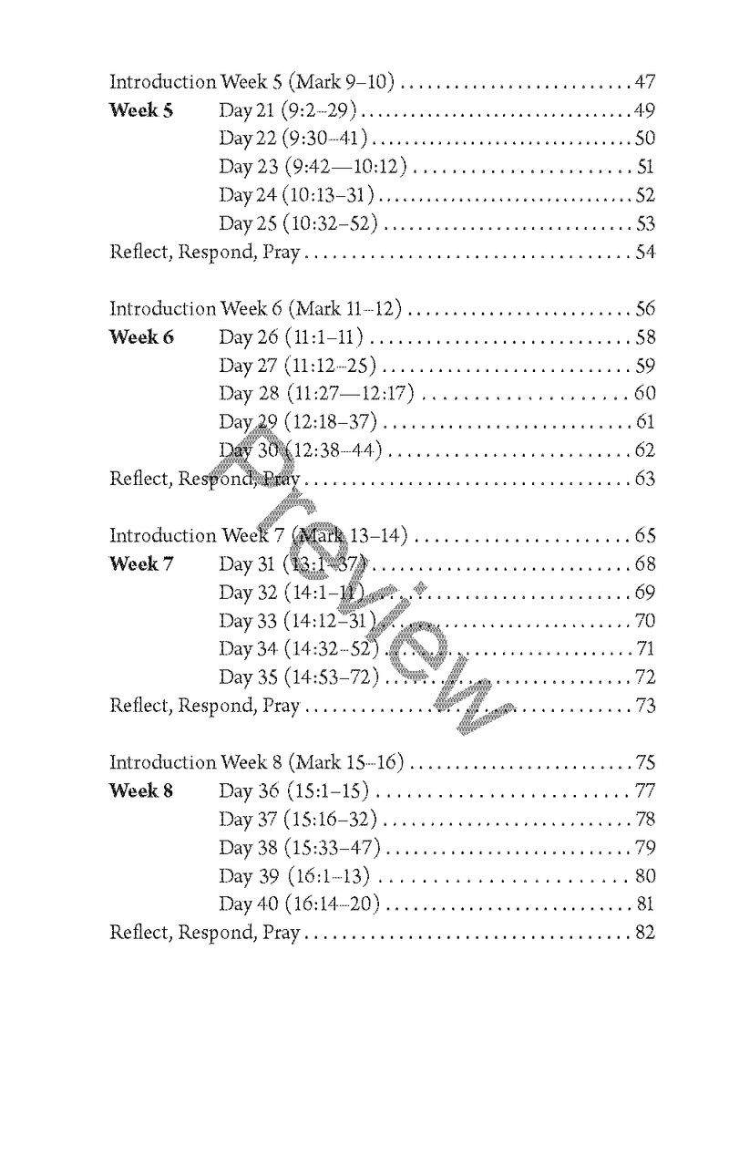 Forty Days with Jesus: Journal Through the Book of Mark