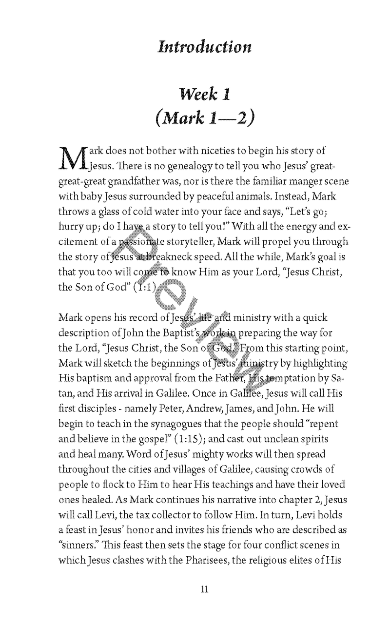 Forty Days with Jesus: Journal Through the Book of Mark