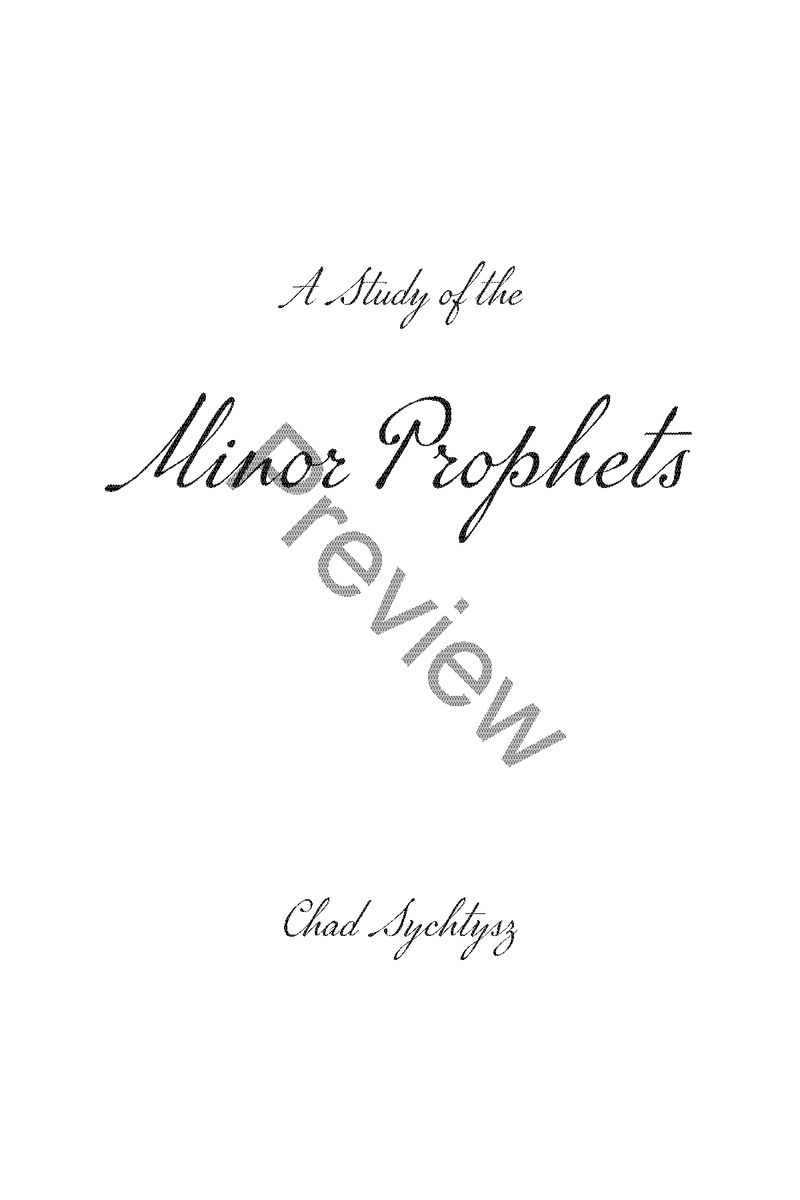 A Study of the Minor Prophets by Chad Sychtysz