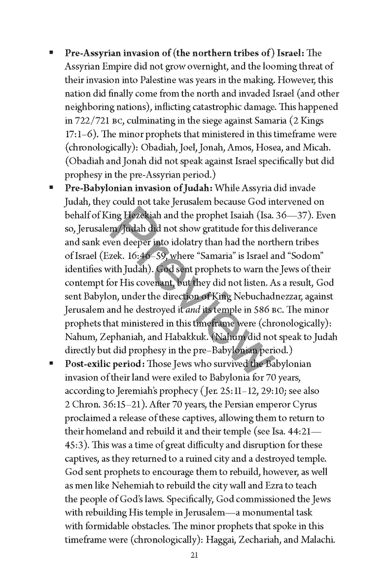 A Study of the Minor Prophets by Chad Sychtysz