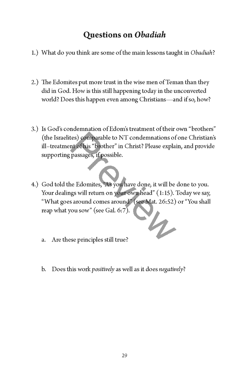 A Study of the Minor Prophets by Chad Sychtysz