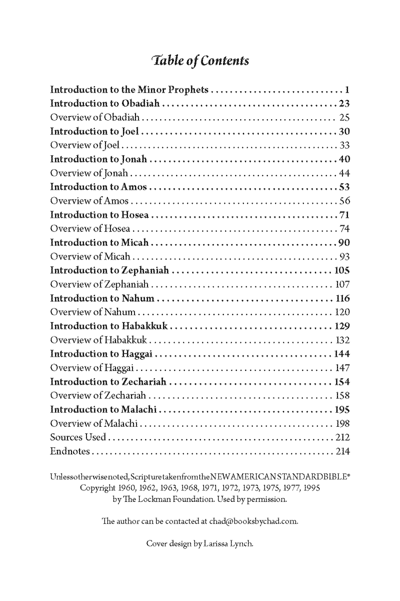 A Study of the Minor Prophets by Chad Sychtysz