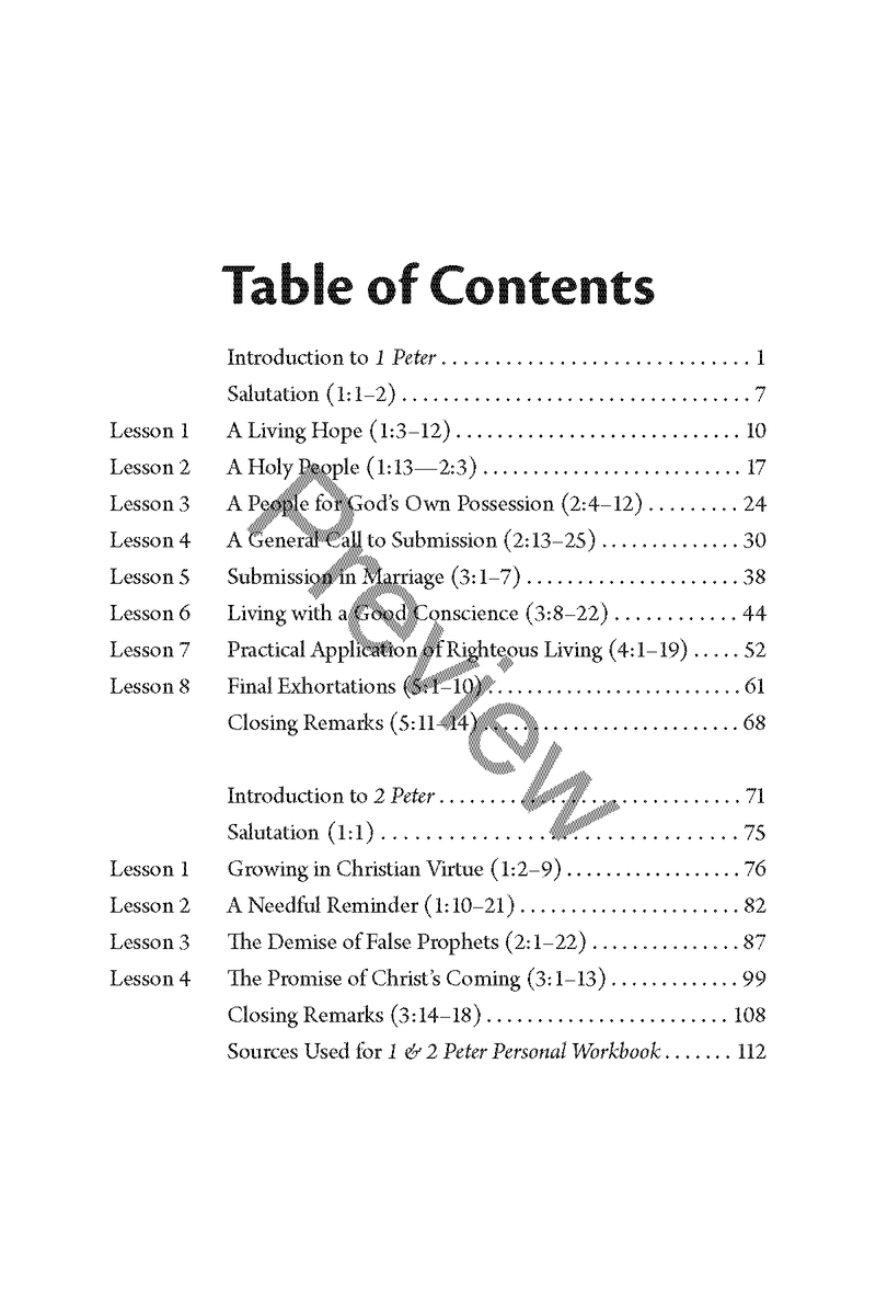 1 & 2 Peter Personal Workbook by Chad Sychtysz