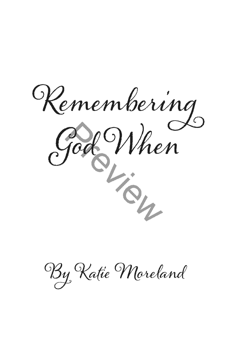 Remembering God When by Katie Moreland