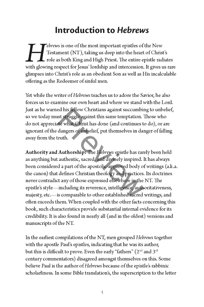 Hebrews: Personal Workbook by Chad Sychtysz