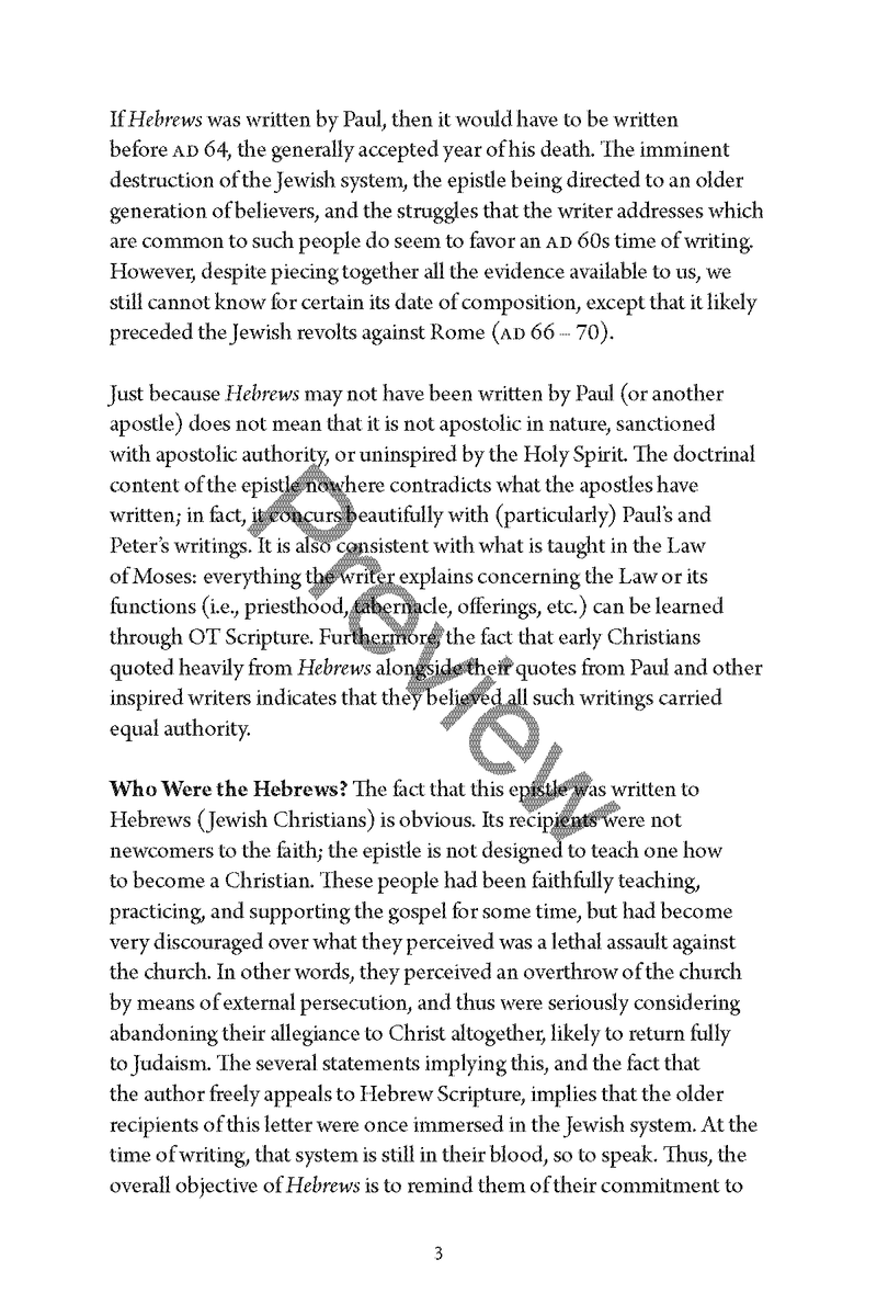 Hebrews: Personal Workbook by Chad Sychtysz