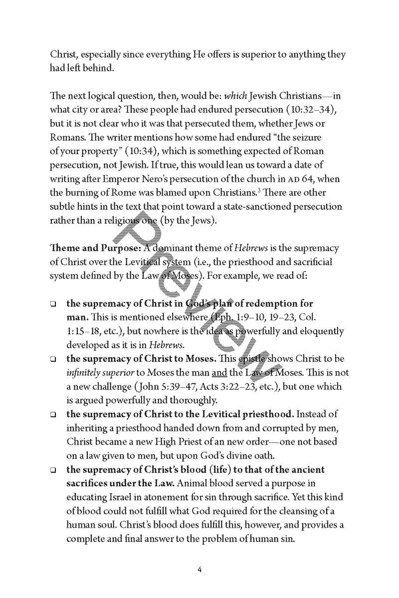 Hebrews: Personal Workbook by Chad Sychtysz