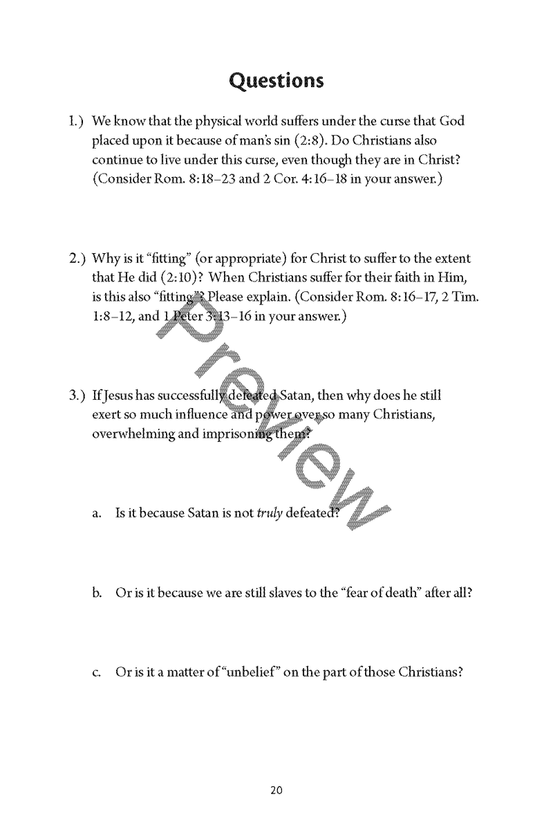 Hebrews: Personal Workbook by Chad Sychtysz