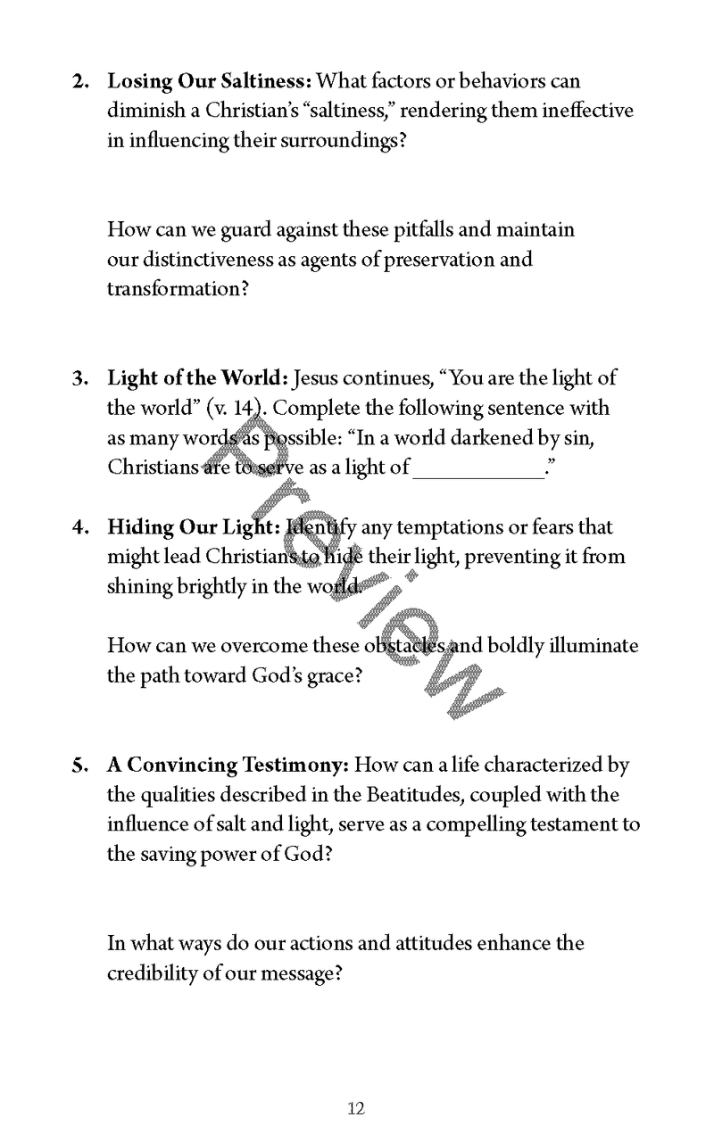The Sermon on the Mount: From Hearing to Doing