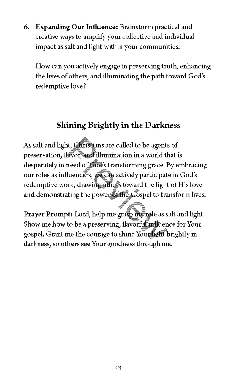 The Sermon on the Mount: From Hearing to Doing