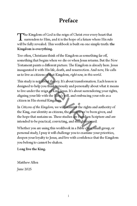 Citizens of the Kingdom: Living Fully Under the Reign of King Jesus