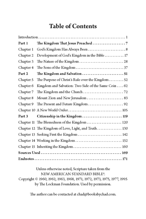 The Kingdom of God: A Biblical Perspective - by Chad Sychtysz