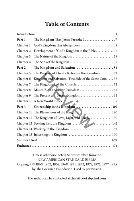 The Kingdom of God: A Biblical Perspective - by Chad Sychtysz