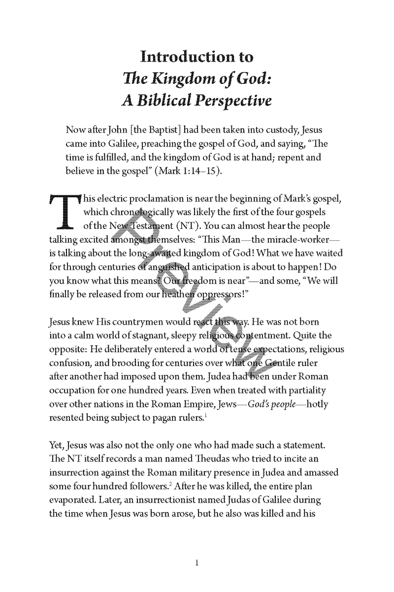 The Kingdom of God: A Biblical Perspective - by Chad Sychtysz