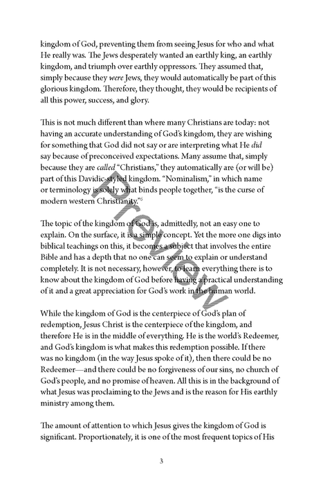 The Kingdom of God: A Biblical Perspective - by Chad Sychtysz