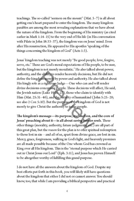 The Kingdom of God: A Biblical Perspective - by Chad Sychtysz