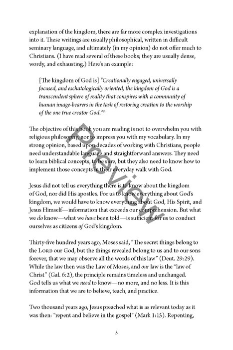 The Kingdom of God: A Biblical Perspective - by Chad Sychtysz