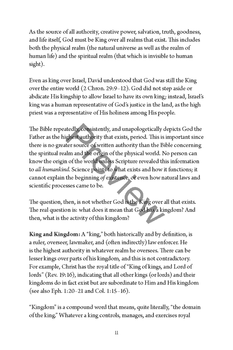 The Kingdom of God: A Biblical Perspective - by Chad Sychtysz